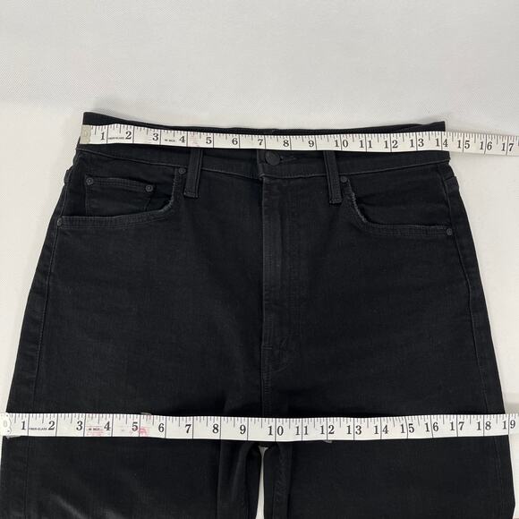 Mother Jeans High Waisted Rider Ankle Not Guilty Black Denim Sz 27 Straight Leg - Picture 11 of 16